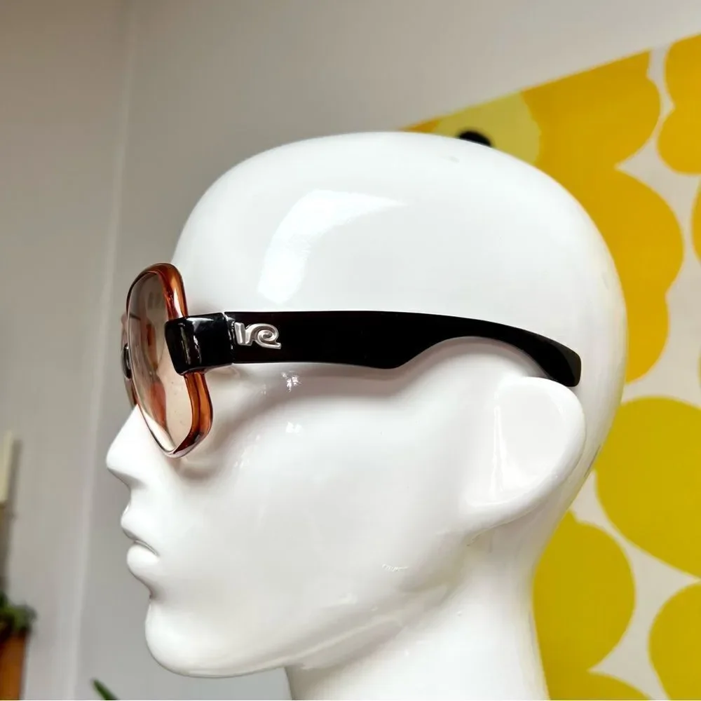 Swoonworthy MASSIVE 1970s Da Vinci Oversized Rose Brown Acetate Sunglasses